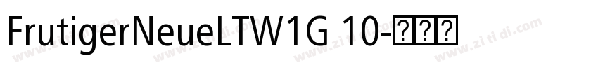 FrutigerNeueLTW1G 10字体转换